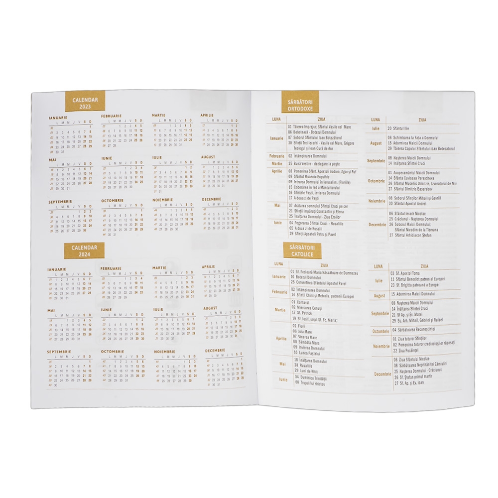 Agenda nedatata, A5, 288 pagini - imagine 3