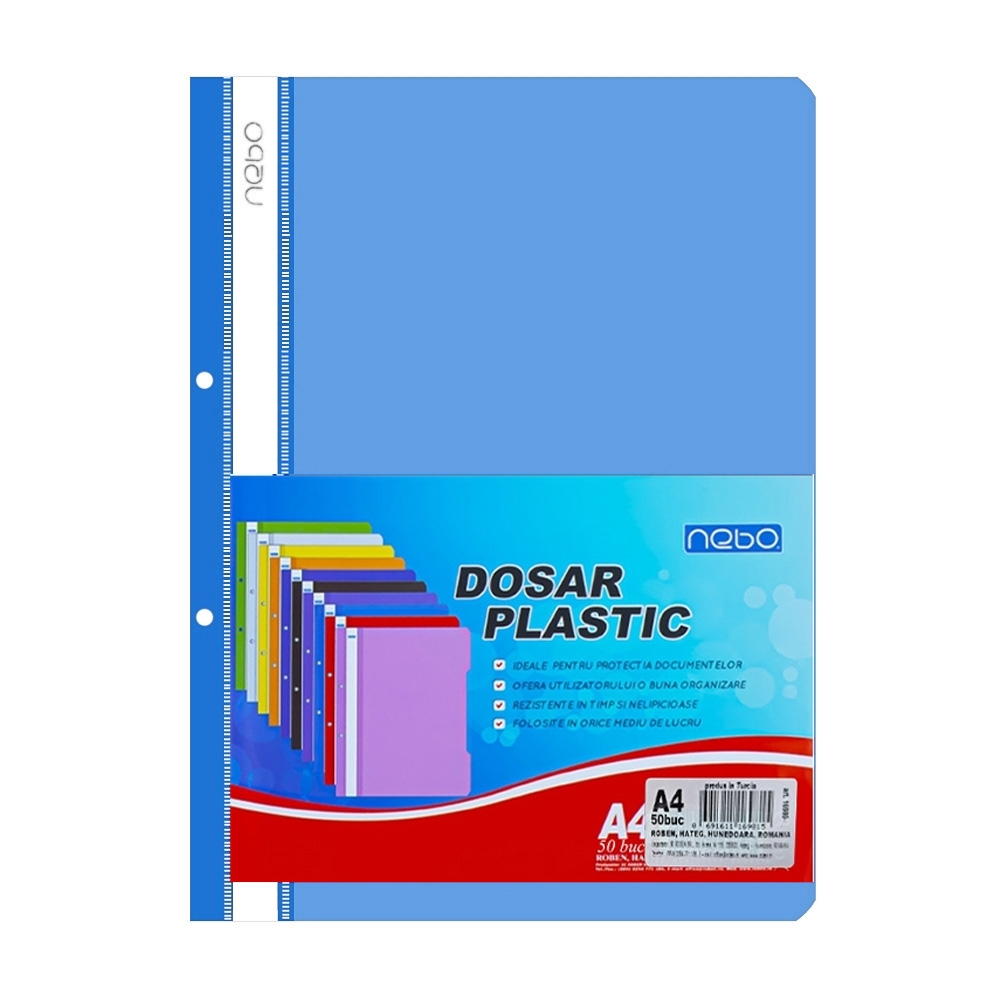 Dosar plastic A4, Albastru - NEBO - imagine 3