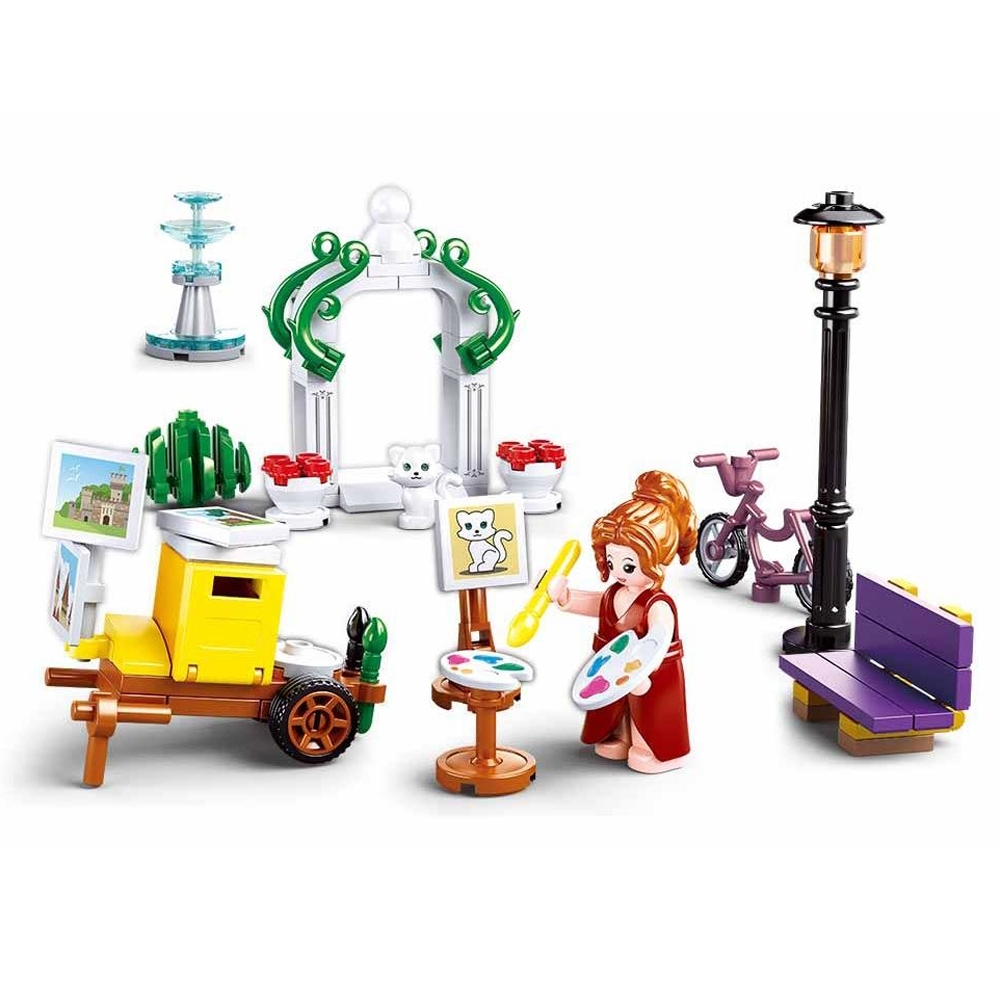 Set de constructie Girl's Dream, 114 piese, Parcul Central al orasului - Sluban - imagine 2