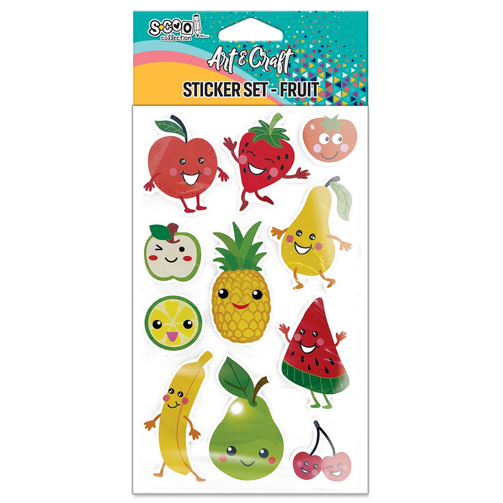 Accesorii craft, stickere 3D, Fructe - S-COOL
