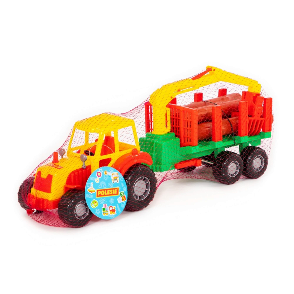 Tractor cu remorca lemne, 46,6x13,4x20 cm, Polesie - imagine 7