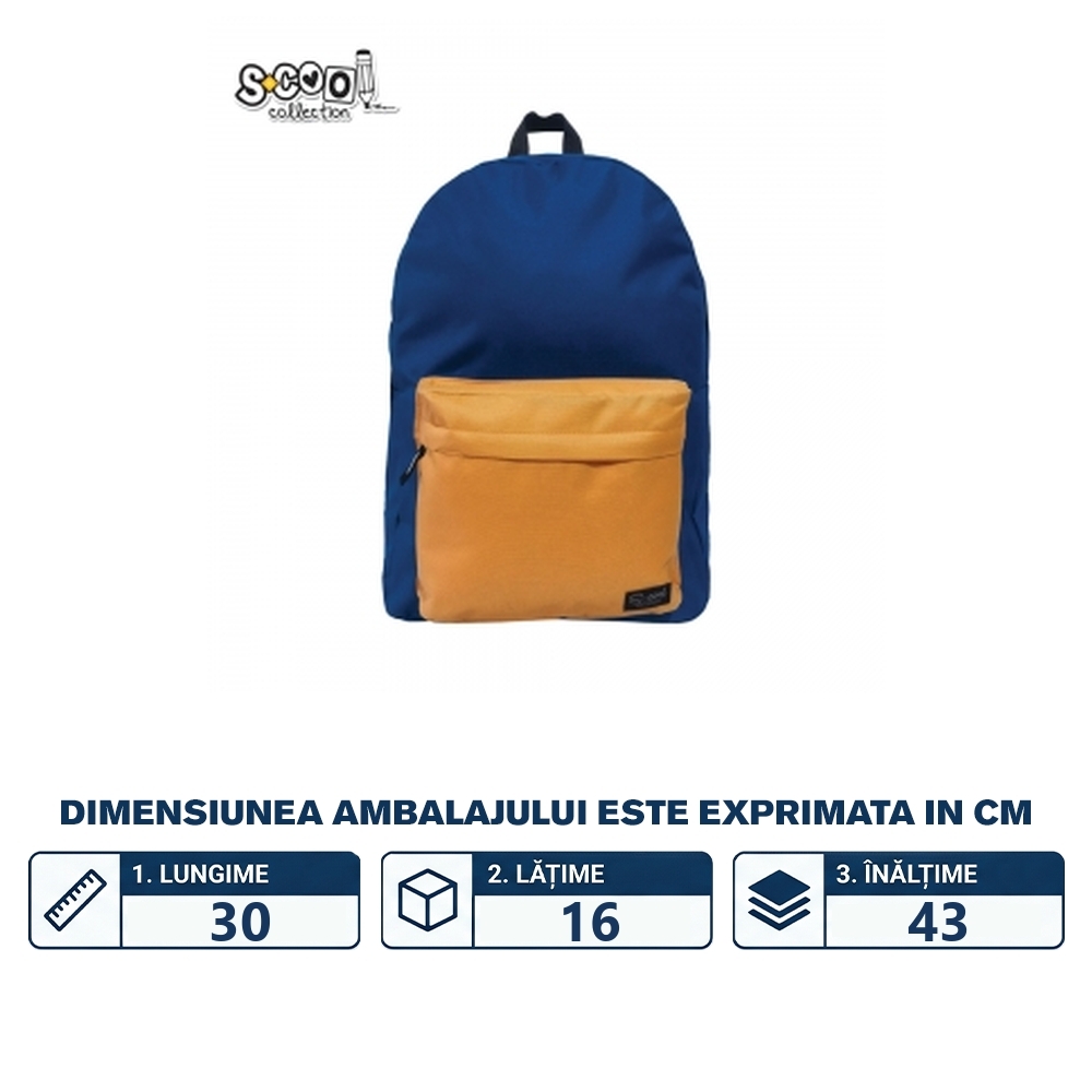 Ghiozdan CLASSIC, 30x16x43 cm - S-COOL - imagine 2