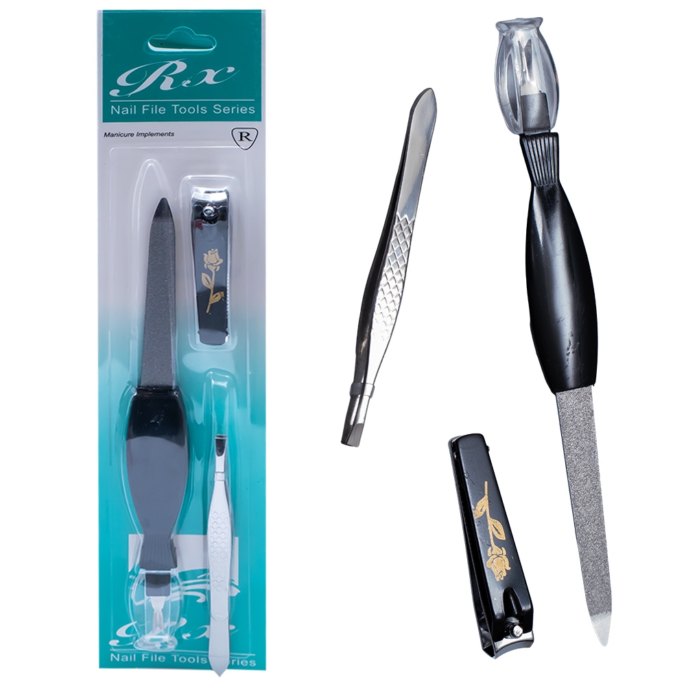 Set unghiera+pila+penseta, pe blister