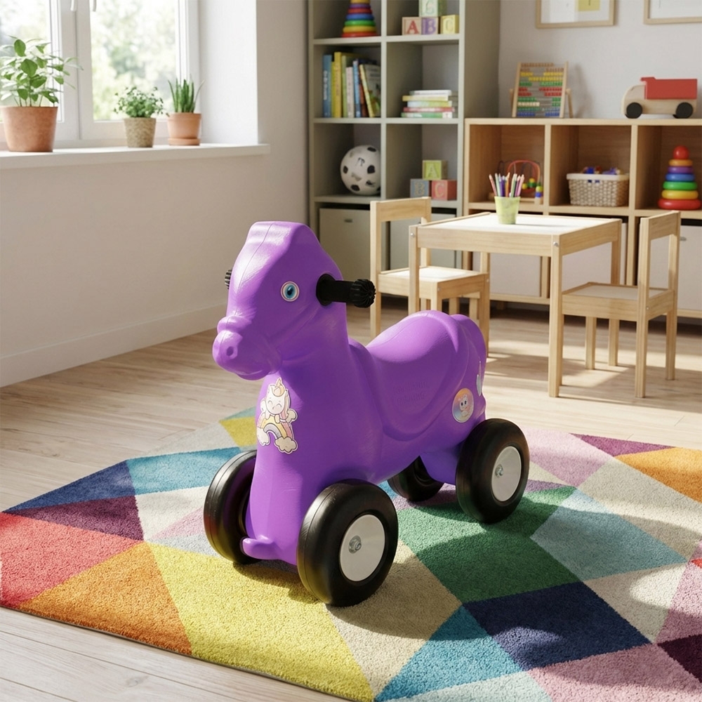 Calut cu roti, mov - ROBENTOYS - imagine 3
