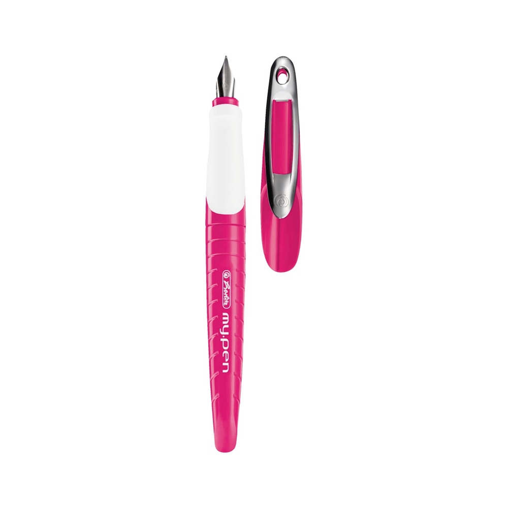 Stilou My Pen, penita M, roz/alb - blister - imagine 3