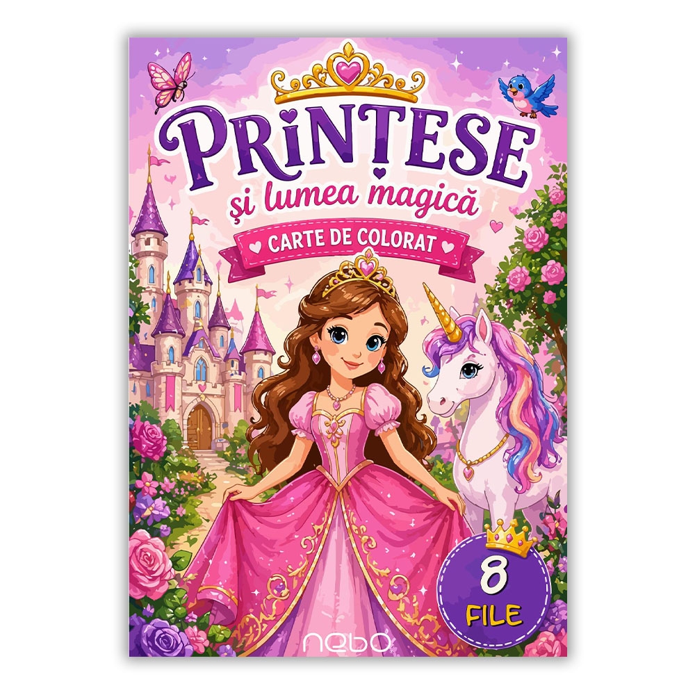 Carte de colorat A4, 8 file, Printese - NEBO