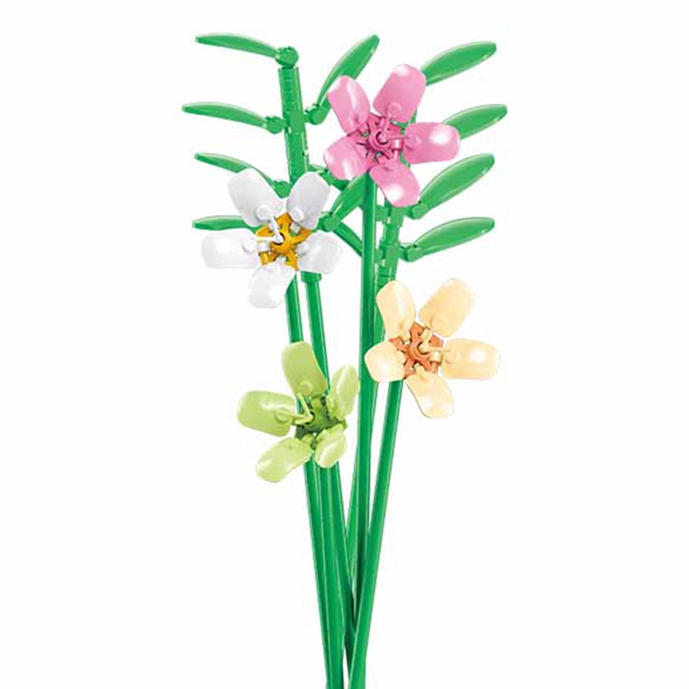 Set de Constructie Flowers, 241 piese, Frezie - Sluban - imagine 5
