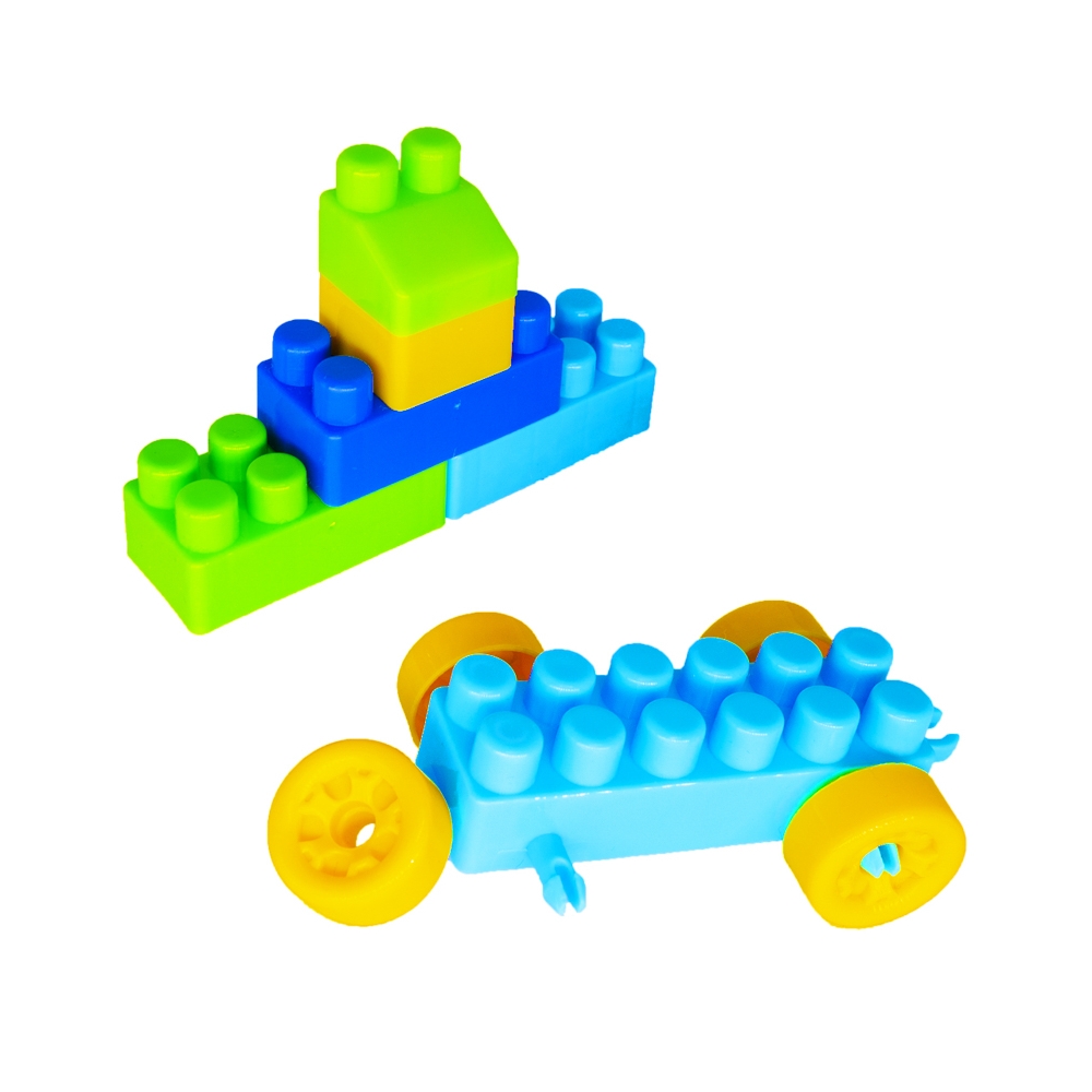 Cuburi constructii ambalaj mare, 320 piese/570g - ROBENTOYS - imagine 4