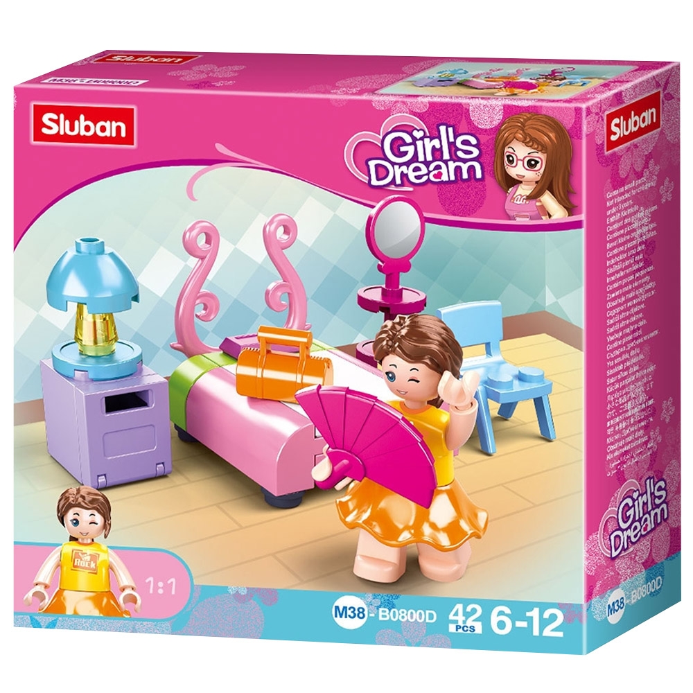 Set de constructie Girl's Dream, 42 piese, Dormitor - Sluban
