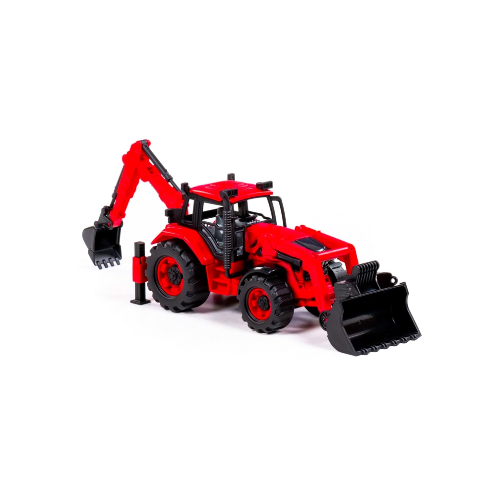 Tractor-excavator cu incarcator, 31x15x14.5 cm, Polesie - imagine 4