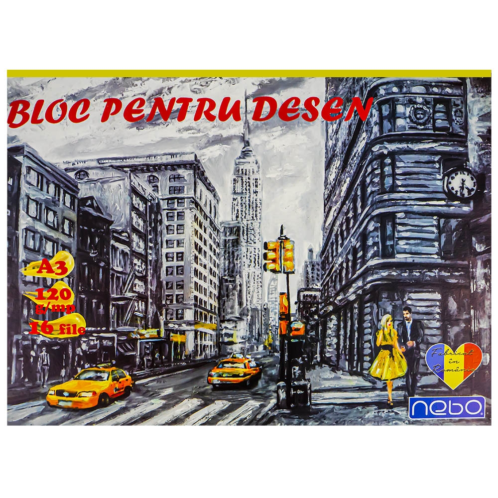 Bloc desen A3 16 file, 120 g/mp - NEBO - imagine 4