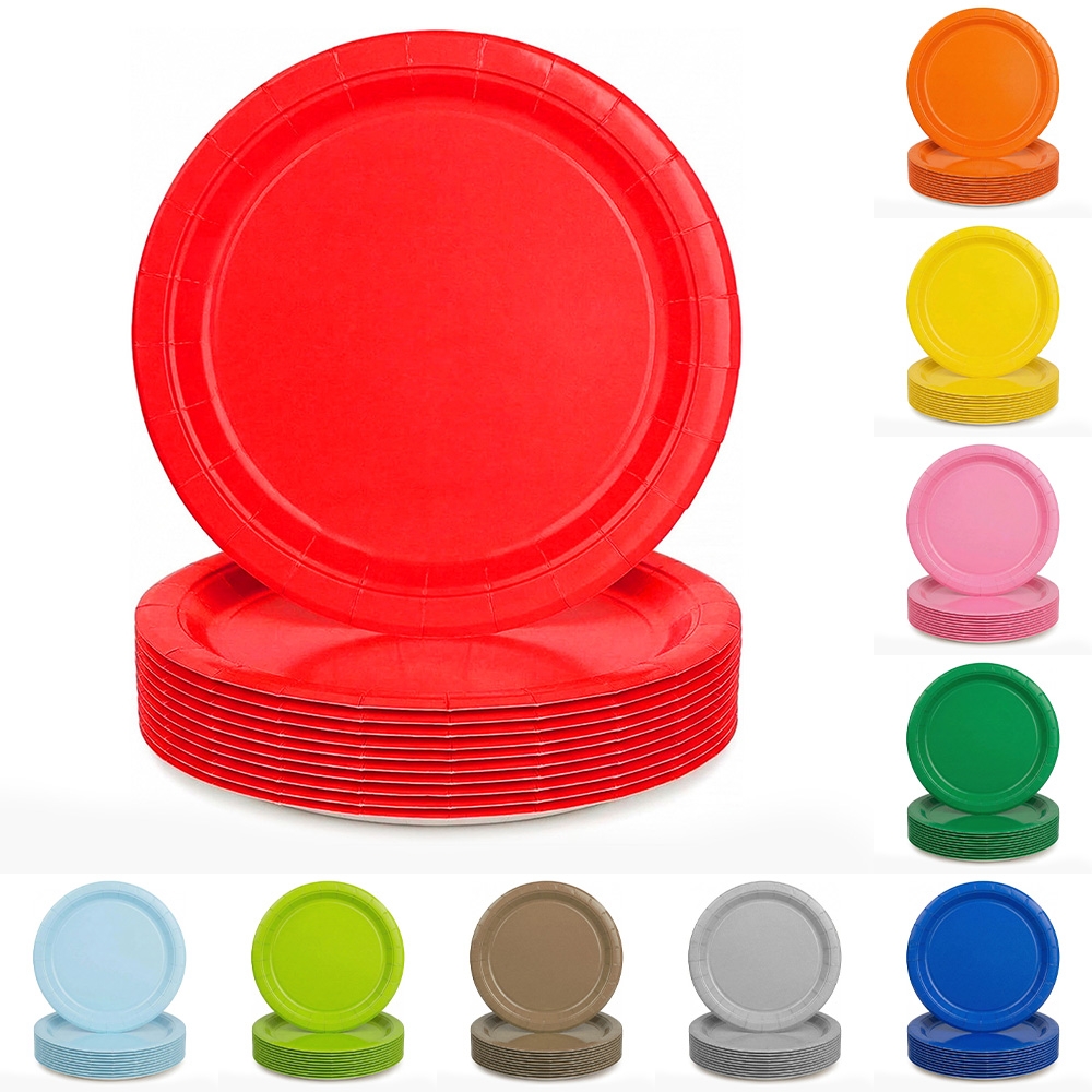 Farfurii party, din carton, Unicolore, 23 cm, 230g, 10 buc/set - ROBENTOYS
