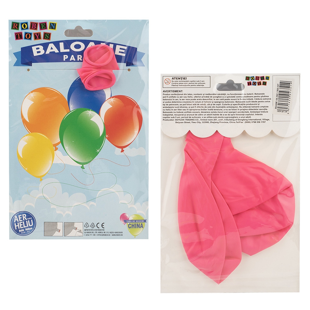 Baloane 10 g, Roz, 2 buc/set