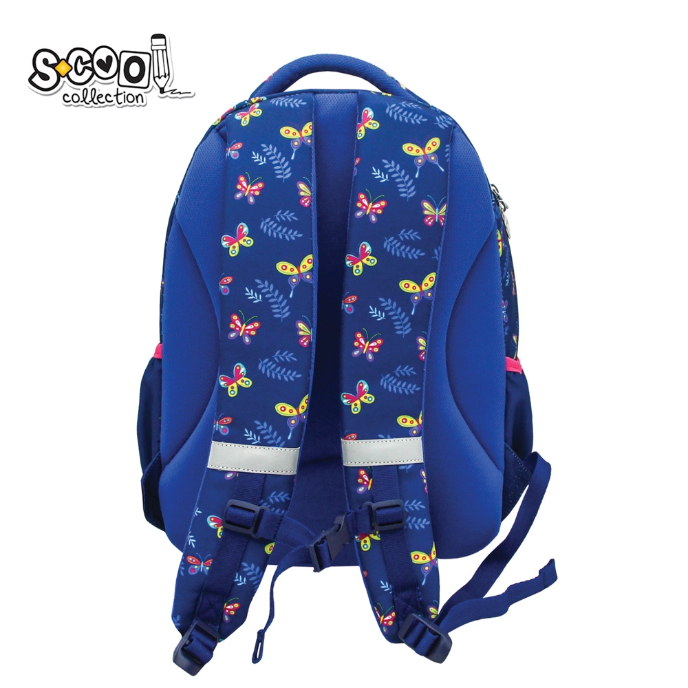 Ghiozdan ergonomic, compartiment laptop, 42x31x16 cm, BUTTERFLY - S-COOL - imagine 4
