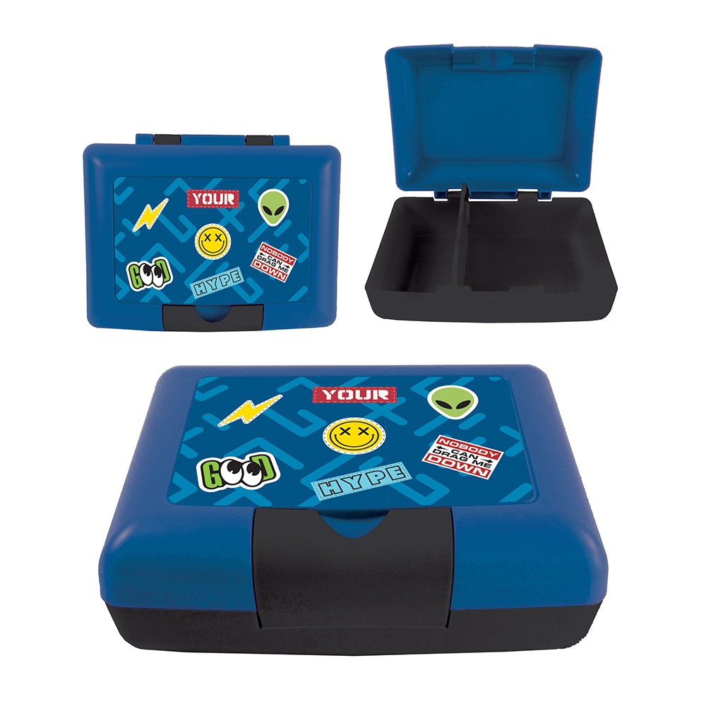 Cutie sandwich, compartimentata, 900ml, STICKER, 17.5x13x6 cm - S-COOL