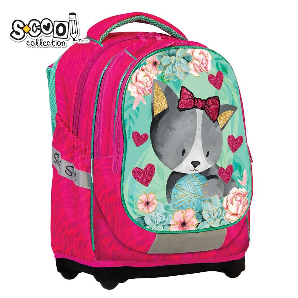 Ghiozdan anatomic, 42 cm, KITTY - S-COOL - imagine 3