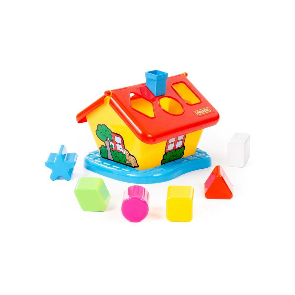 Casuta educativa + forme, 21x20x18 cm, Polesie - imagine 4