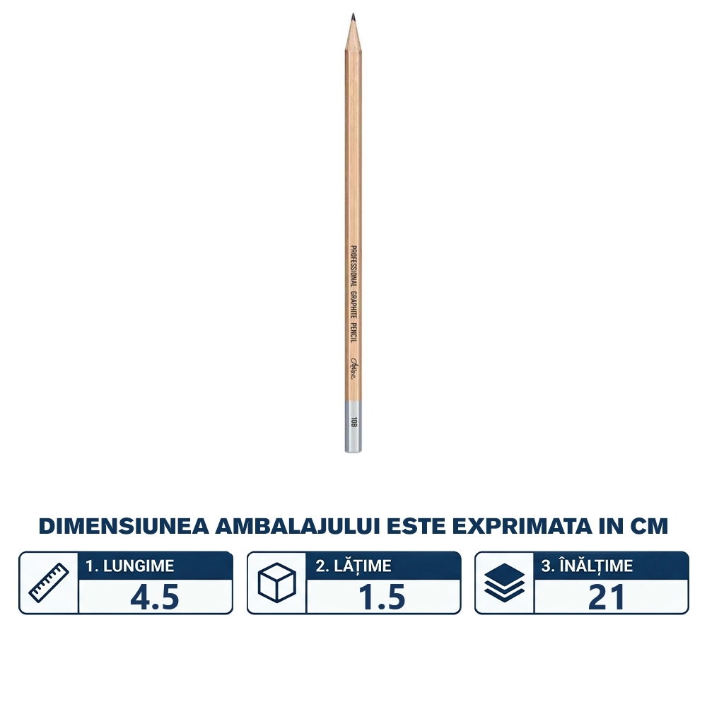 Creion grafit profesional, 10B, 12 buc/cutie - ARTLINE - imagine 2