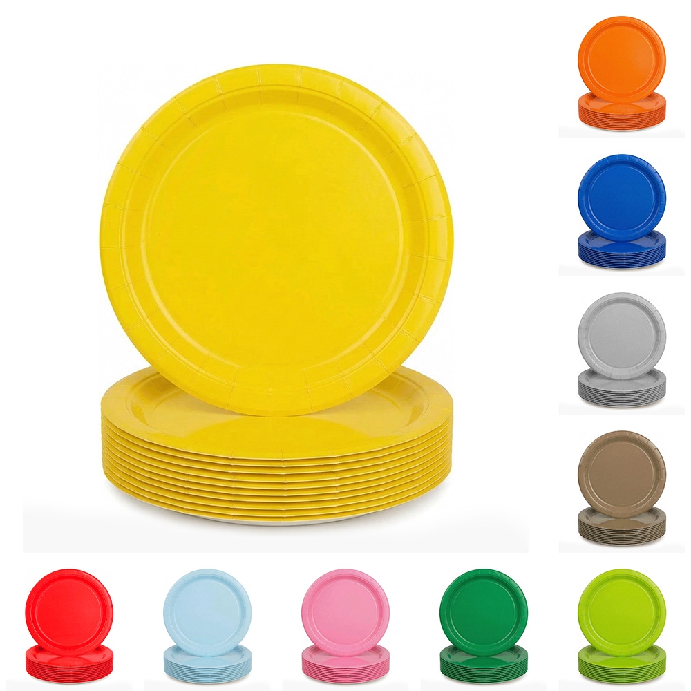 Farfurii party, din carton, Unicolore, 18 cm, 230g, 10 buc/set - ROBENTOYS