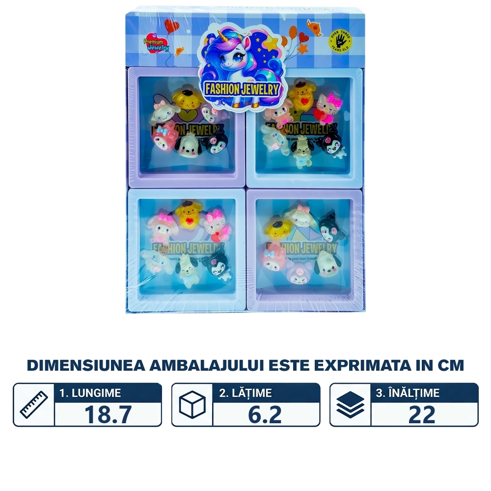 Accesorii frumusete, bijuterii, 12 buc/set - imagine 2