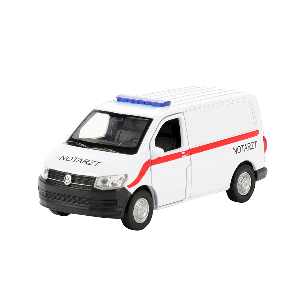 Masina Volkswagen transporter t6 van, Ambulanta Welly - Toi-Toys - imagine 3