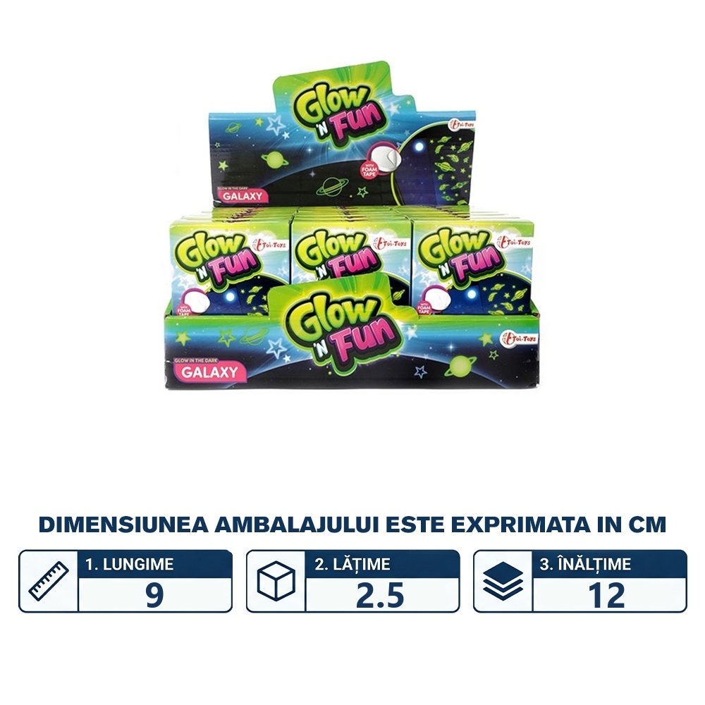 Stickere fosforescente Spatiu, Glow n Fun - Toi-Toys - imagine 2