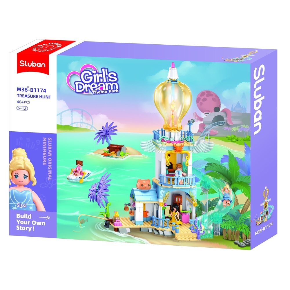 Set de constructie Girl's dream, 404 piese, Farul de la malul marii - Sluban