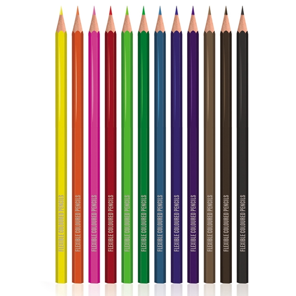 Creioane color, flexibile, 12 culori/set - S-COOL - imagine 2
