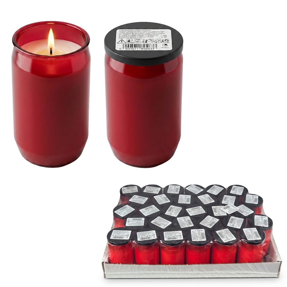 Candela plastic, pe baza de ulei, capac plastic, 95mm, ~30-40h, 90gr
