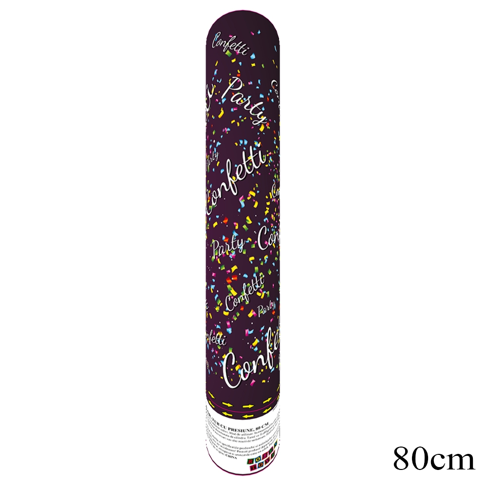 Confetti color, tub cu presiune, 80 cm