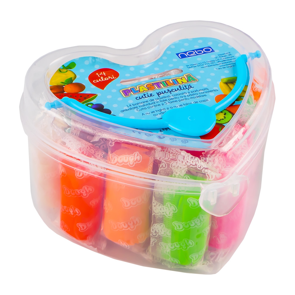 Plastilina Inimioara, 14 buc/set -  NEBO - imagine 4