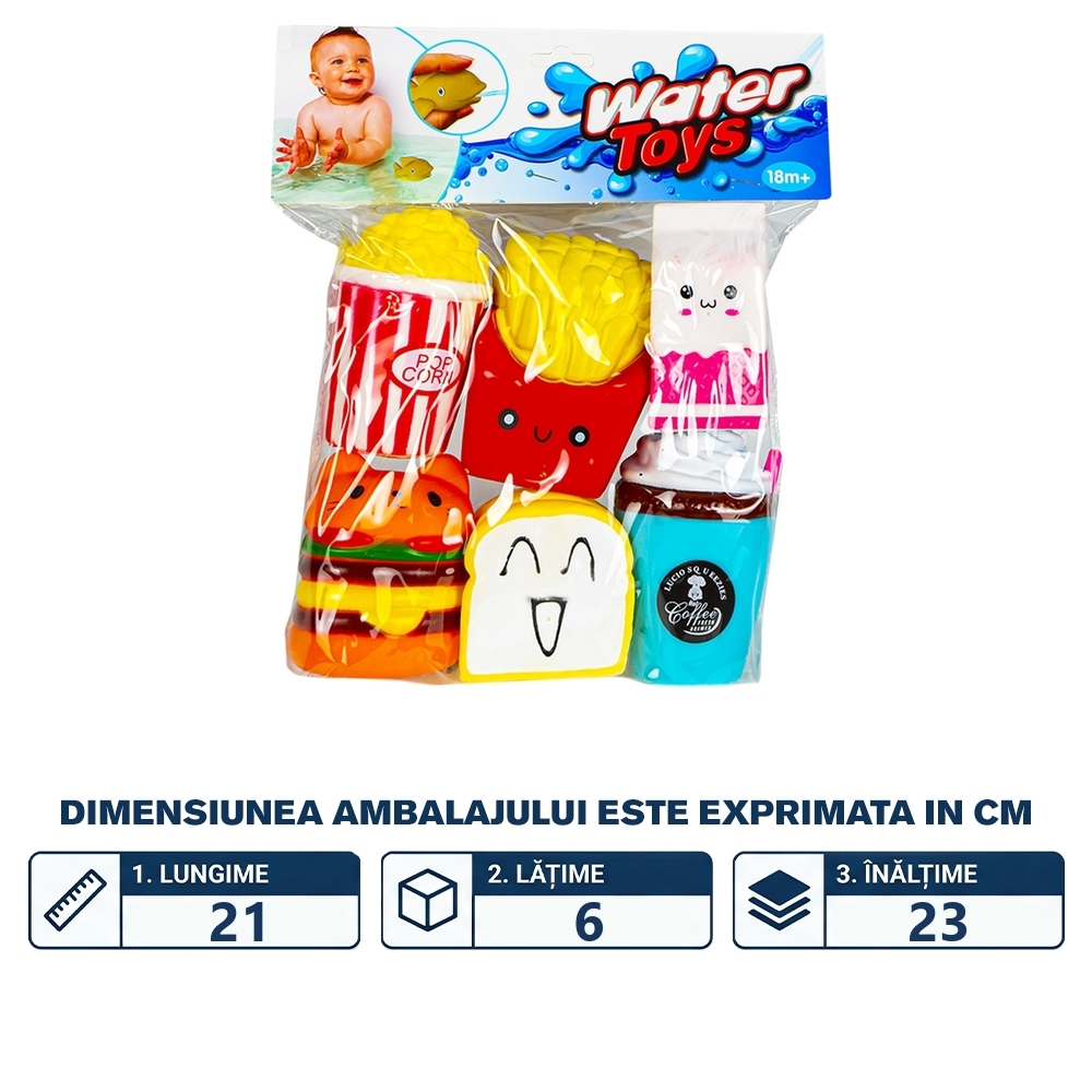 Set jucarie chitaitoare, Fast-food, 6 buc/set - imagine 2