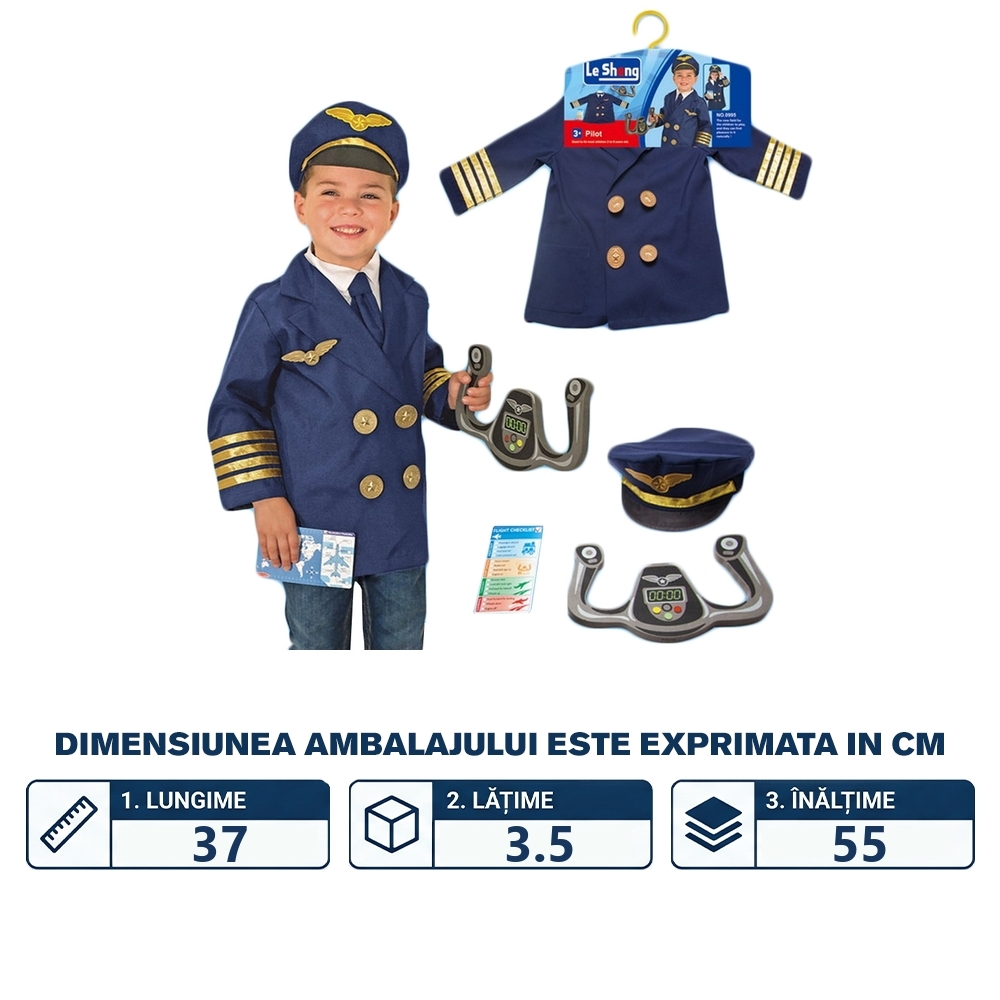 Costum Pilot, cu accesorii - imagine 2