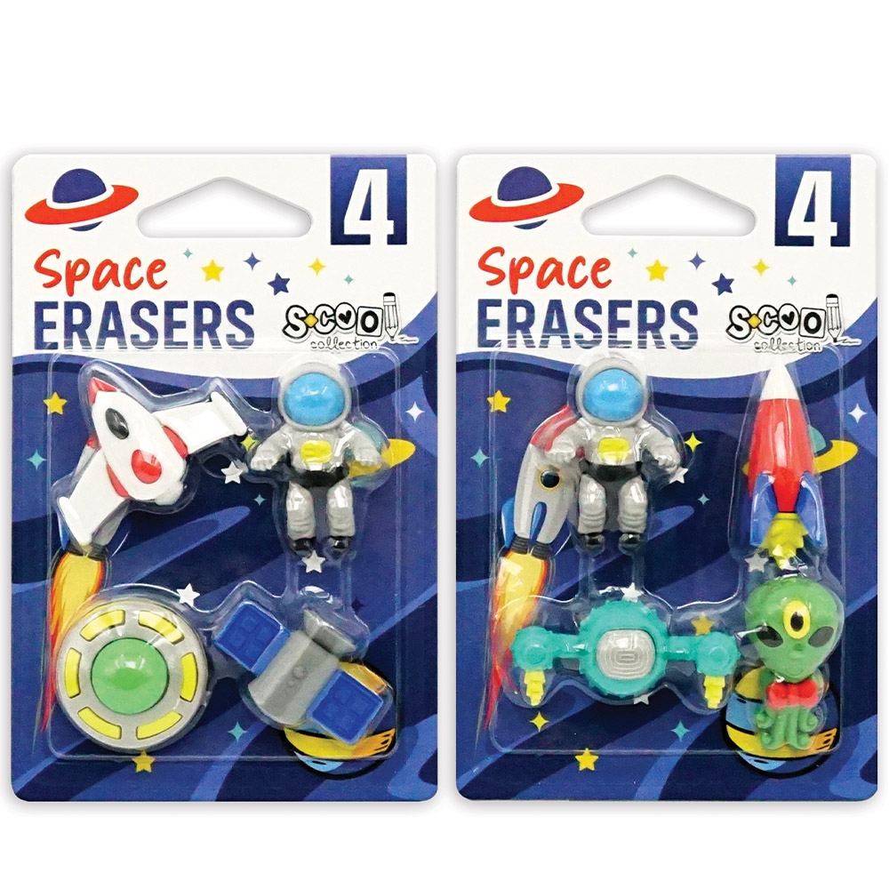 Radiere color, model Spatiul cosmic, 4buc/blister - S-COOL