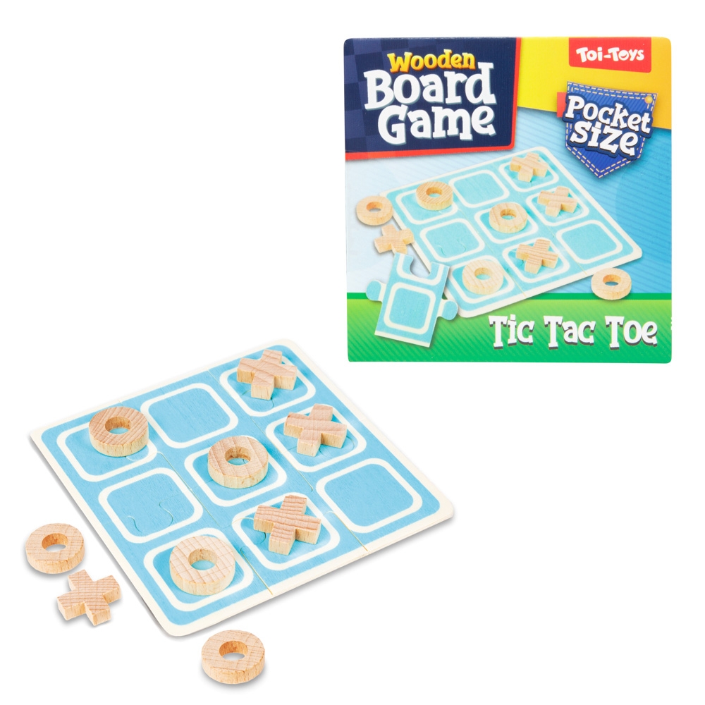 Mini jocuri de societate, 4 in 1, din lemn - Toi-Toys - imagine 4