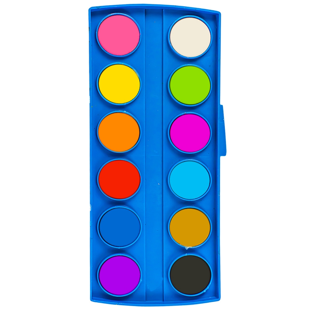 Acuarele, 12 culori, 30 mm , pensula, premium - S-COOL - imagine 4
