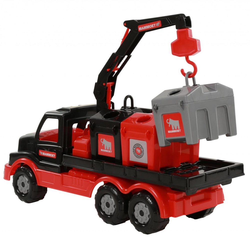 Camion salubrizare+pubele - Mammoet, 47x18x23 cm, Polesie - imagine 3