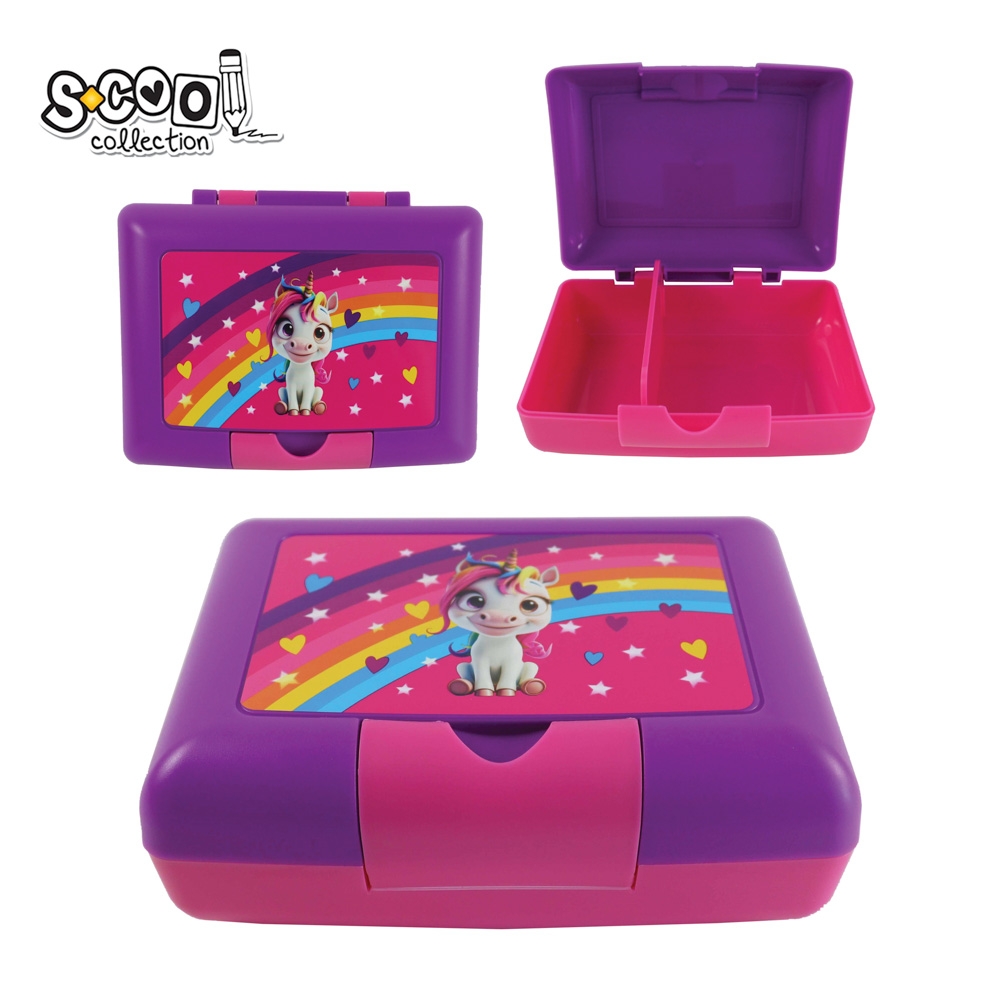 Cutie sandwich, compartimentata, UNICORN, 900 ml, 17.5x13x6 cm - S-COOL