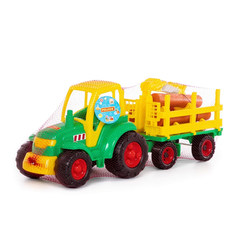 Tractor cu remorca lemne - Champion, 68x22x26 cm, Polesie - imagine 5