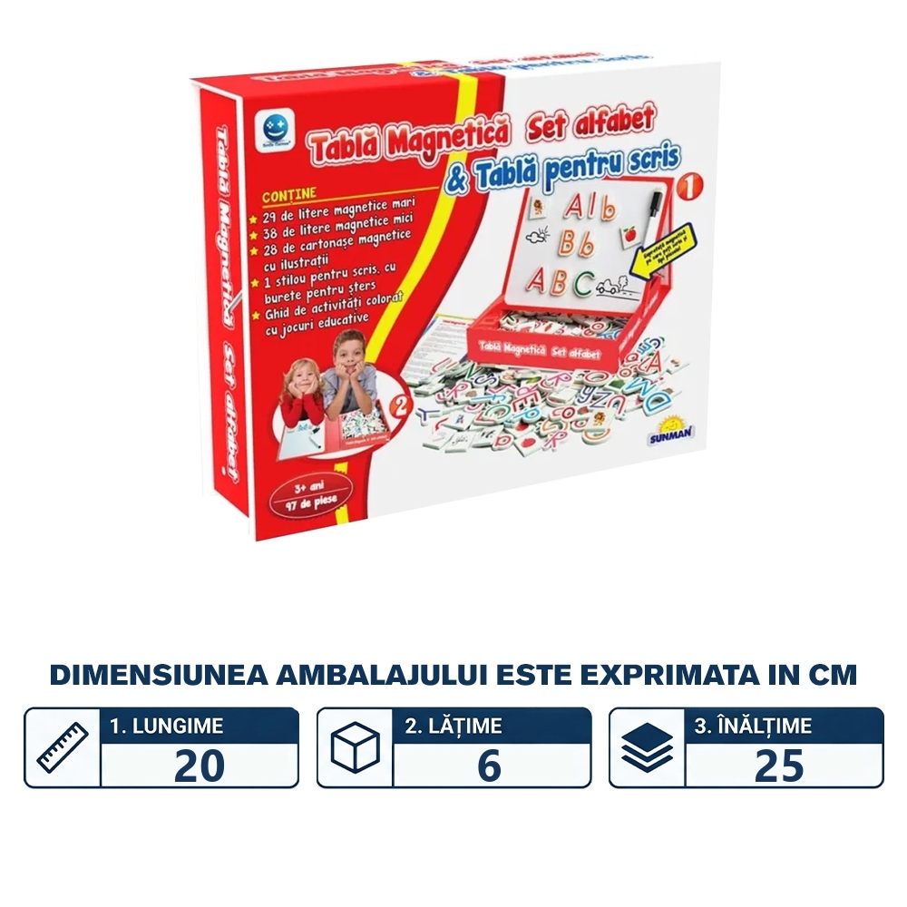 Smile Games - Joc educativ alfabetul pe tableta magnetica - imagine 2