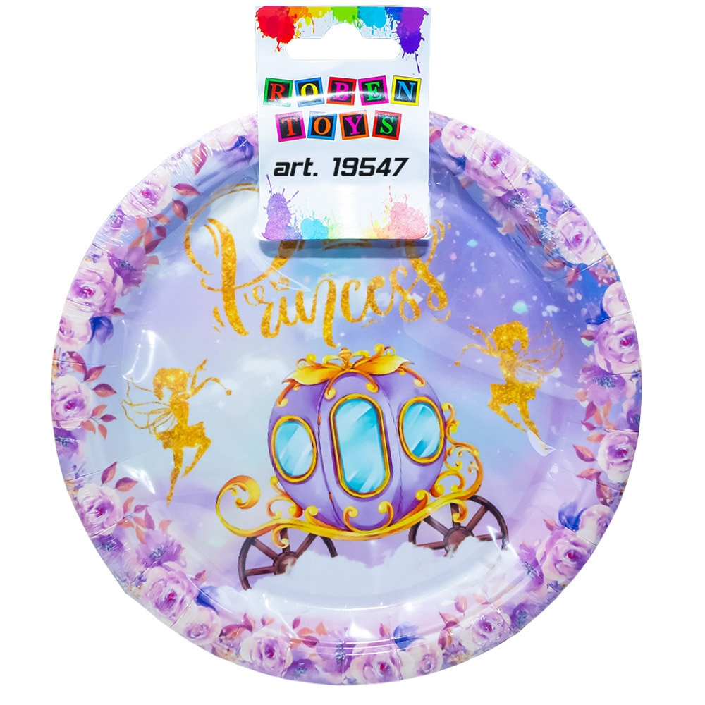Farfurii party, din carton, diverse modele, 23 cm, 230g, 10 buc/set - ROBENTOYS - imagine 10
