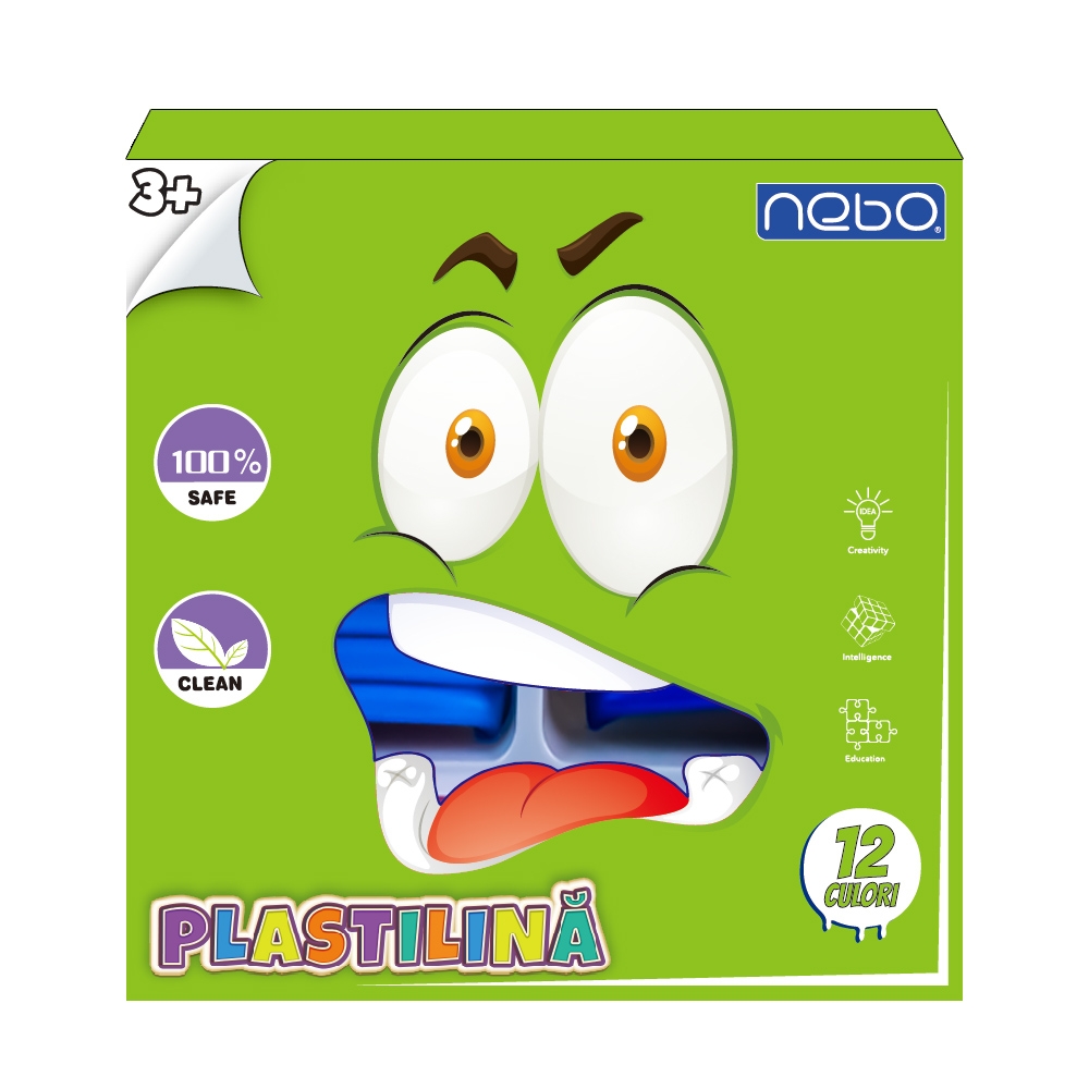 Plastilina 12 culori, 240g, in cutie - NEBO - imagine 6