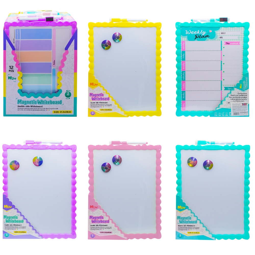 Tablita magnetica, 2 fete + organizator, 21,5x28 cm