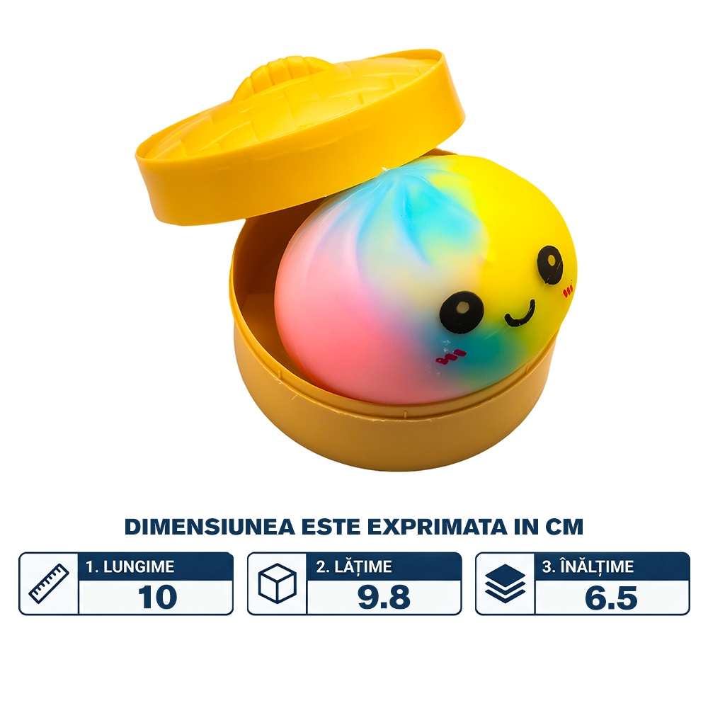 Jucarie antistres, Squishy dumpling - Rainbow - imagine 2