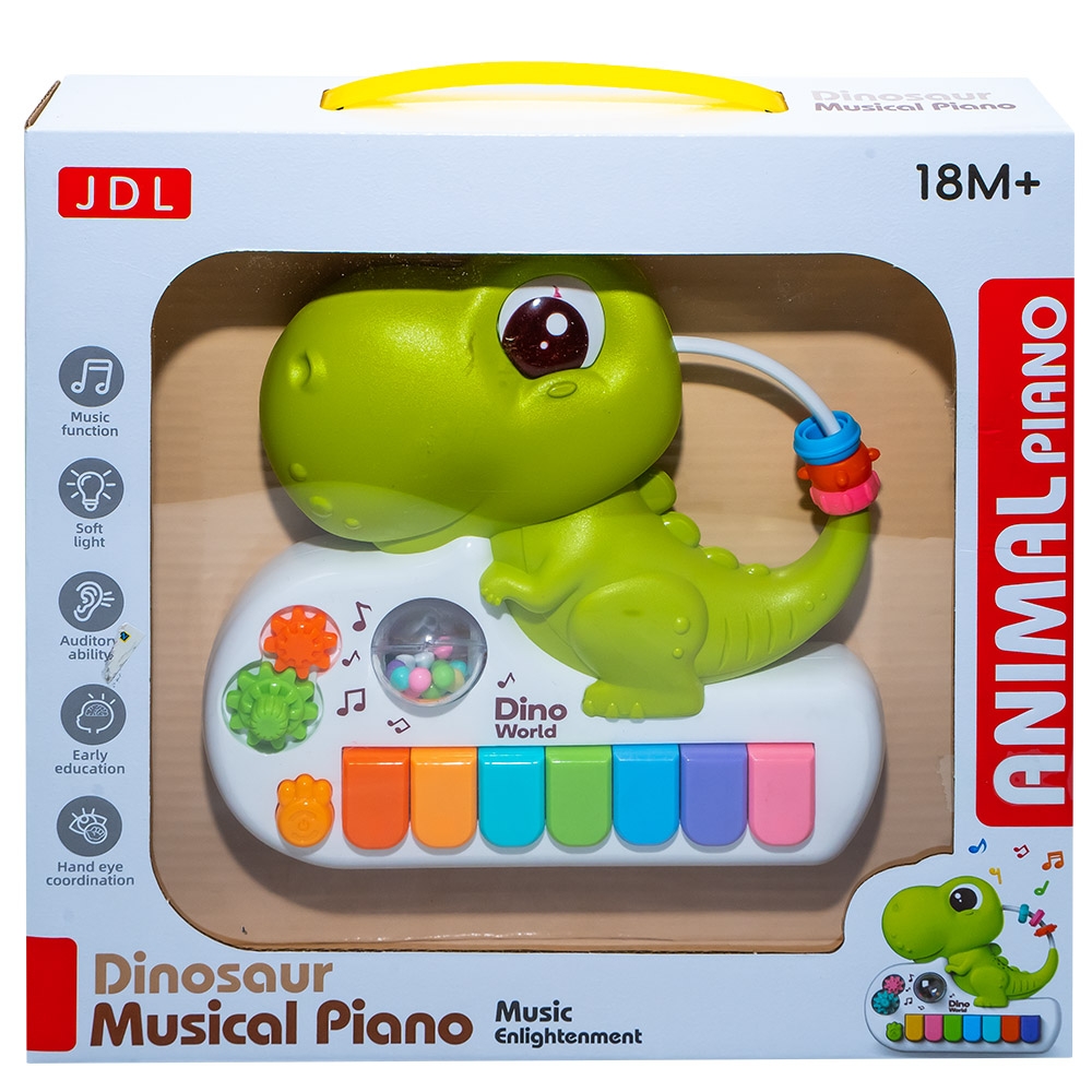 Orga pentru bebelusi, Dinozaur, cu baterii - imagine 3