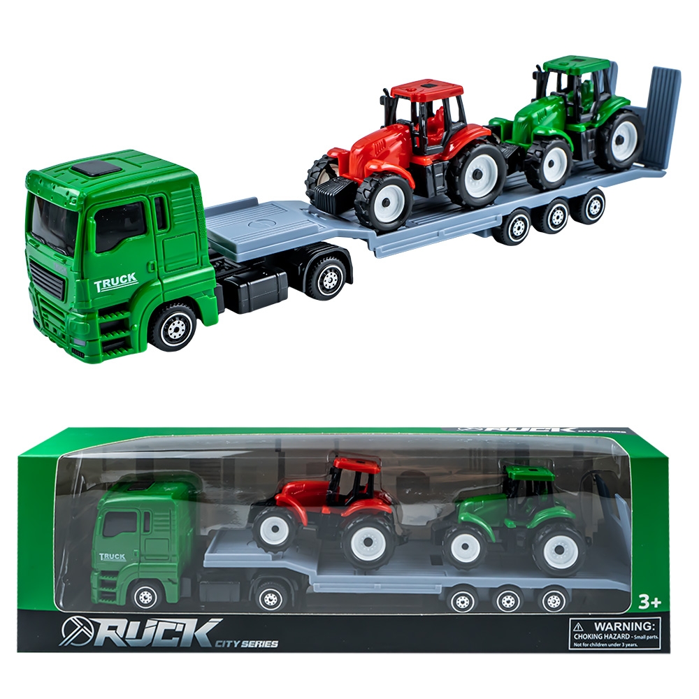 Camion platforma + 2 tractoare