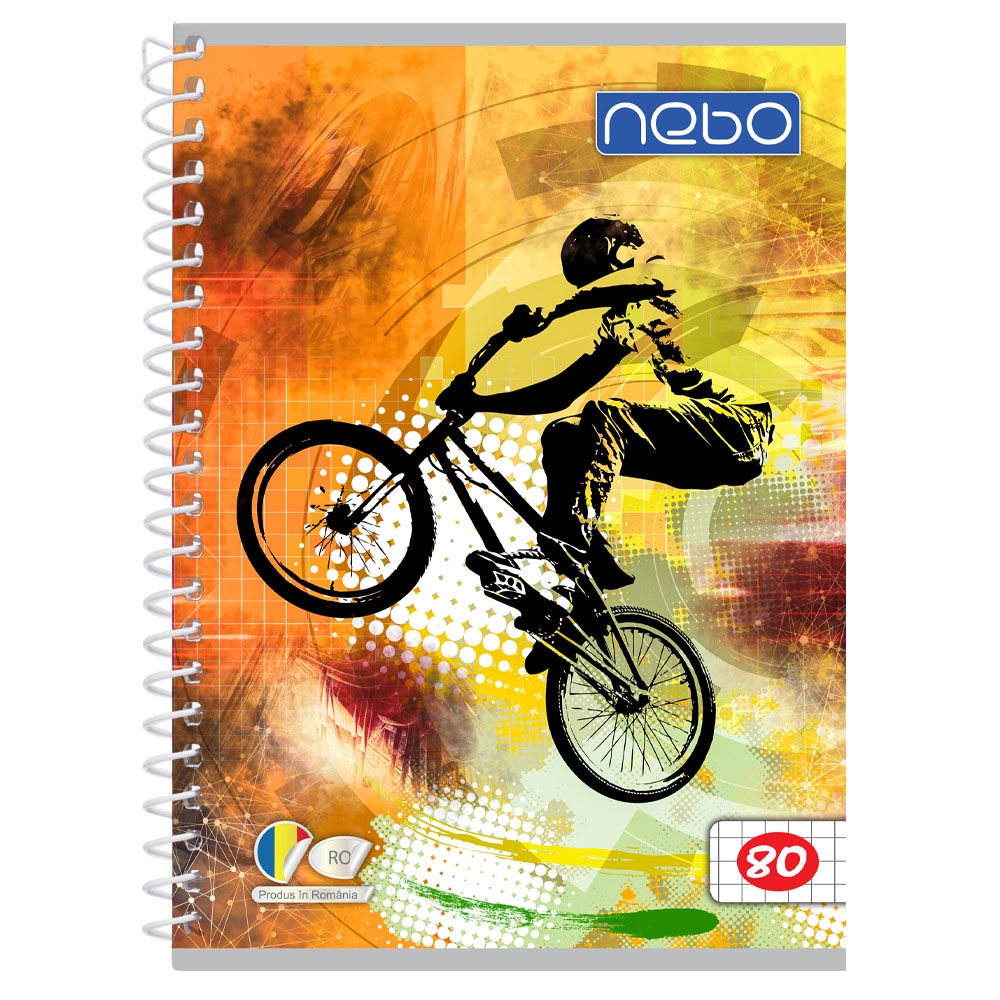Caiet A5 80 file cu spira AR - NEBO - imagine 5