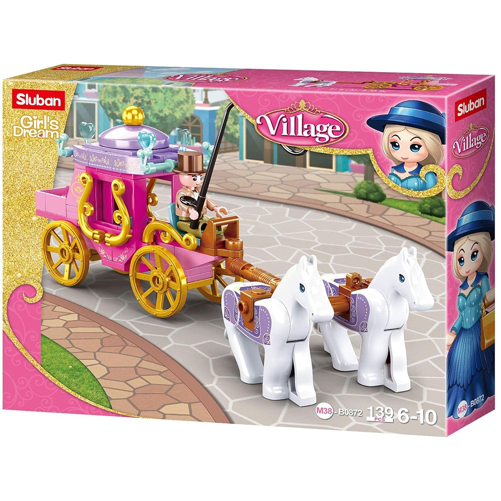 Set de constructie Girl's Dream, 139 piese, Caleasca printesei - Sluban