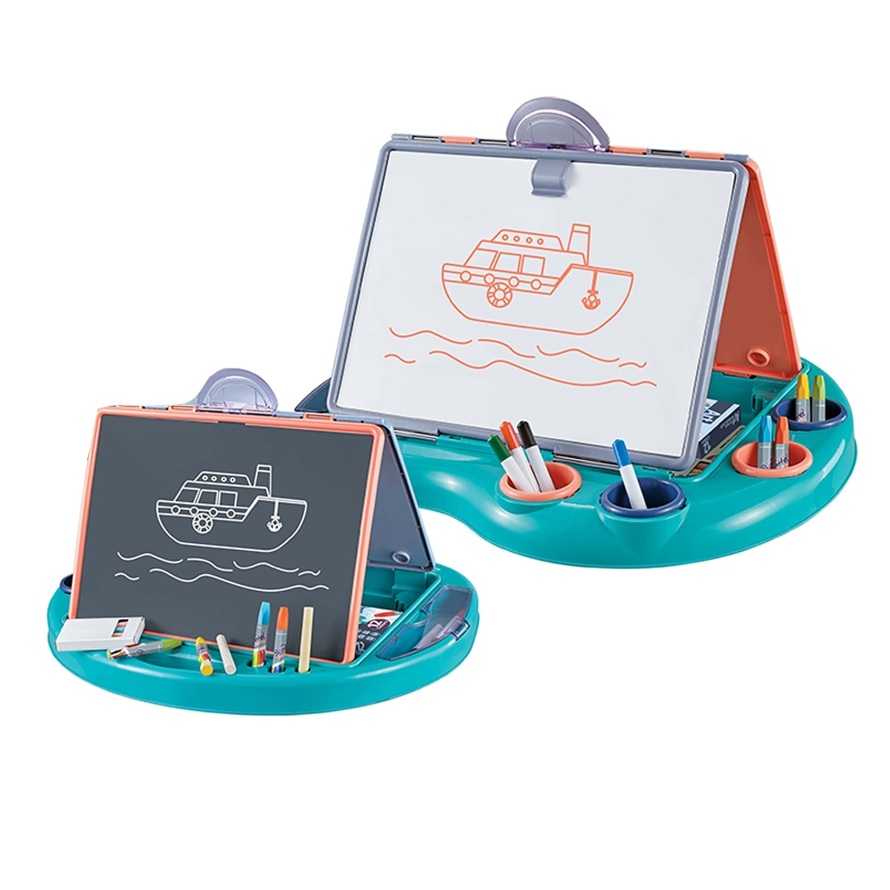 Tablita din plastic, 2 in 1, cu suport si accesorii, 49x7x41 cm - S-COOL - imagine 2