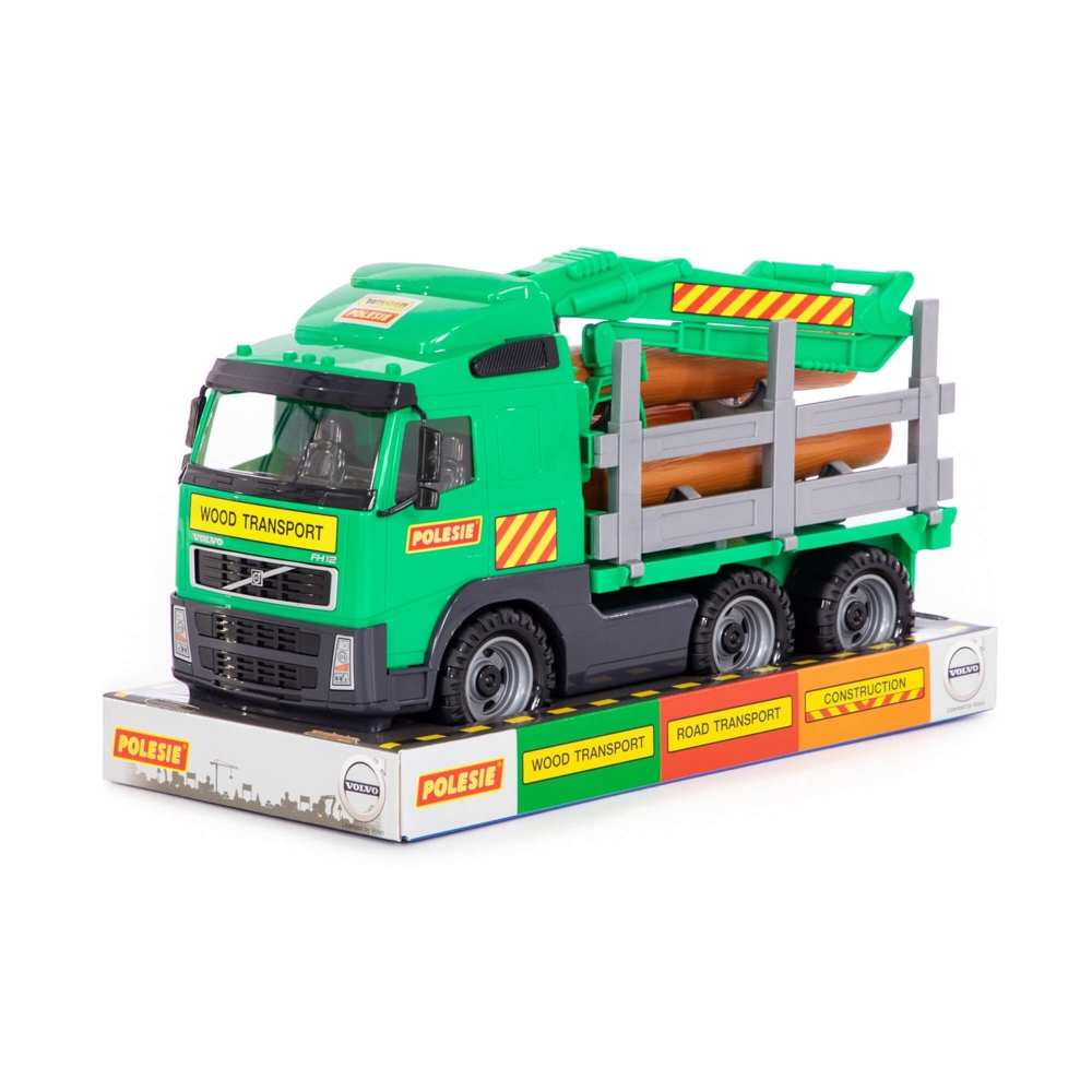 Camion cu lemne - Volvo PowerTruck, 45x19x25 cm, Wader - imagine 6